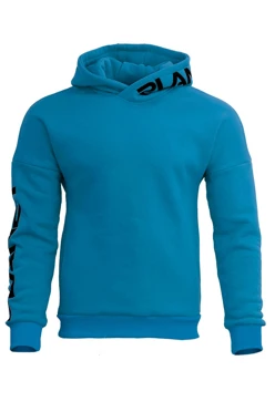 Худи Кинг из футера унисекс, однотонная голубая