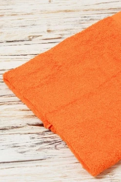Полотенце махровое 70х140 см (Ituma), однотонное оранжевое