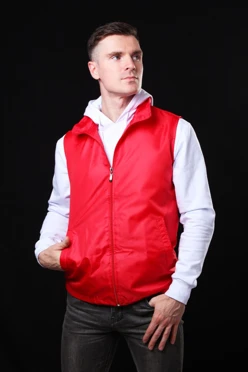 Жилет Брайт унисекс, однотонный красный