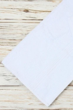 Полотенце махровое 40х70 см (Ituma), однотонное белое