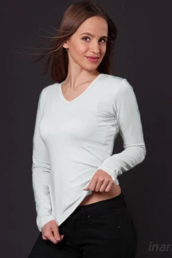 Лонгслив Атлетик Плюс женский, однотонный белый