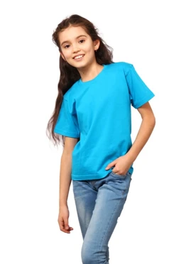 Футболка Премиум детская (Modern), однотонная голубая