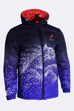 Куртка Норд с капюшоном на синтепоне унисекс, с полной запечаткой "Northaw"