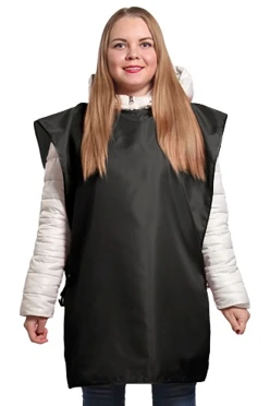 Накидка из шелка 60х80 см, однотонная черная