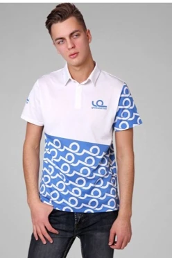 Поло Стар унисекс из ники с полной запечаткой