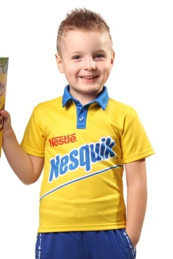 Поло Стар детская из ложной сетки с полной запечаткой "Nesquik"