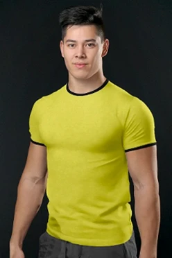 Футболка Атлетик унисекс, однотонная лимонная