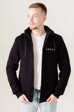 Балахон Джеймс из футера на флисе унисекс, однотонный "Space"