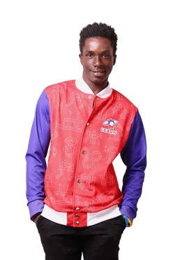 Бомбер Блэйд унисекс из адидаса с полной запечаткой "Learn"