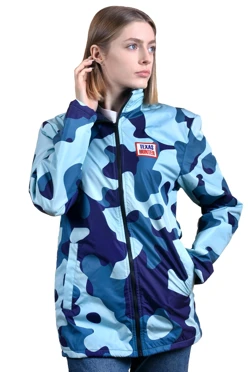 Куртка Бриз без капюшона на флисе унисекс, с полной запечаткой