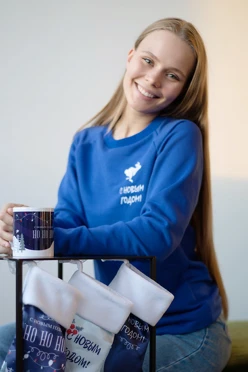 Лонгслив Мигель из футера унисекс, однотонный "С новым годом"