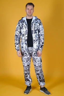 Спортивный костюм Юнайт унисекс из футера с полной запечаткой