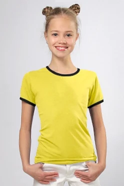 Футболка Атлетик детская, однотонная лимонная