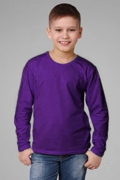 Лонгслив Атлетик Плюс детский, однотонный фиолетовый