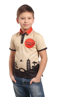 Поло Стар детская из примы с полной запечаткой