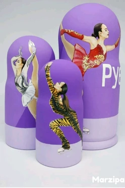 Матрешка с индивидуальной росписью, 3 шт