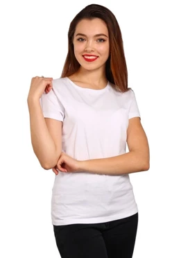 Футболка Премиум женская (Modern), однотонная белая