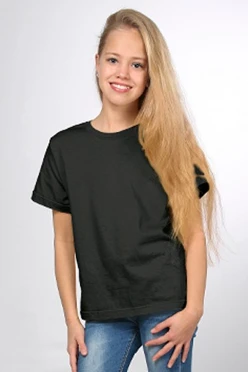 Футболка Степ детская, однотонная черная