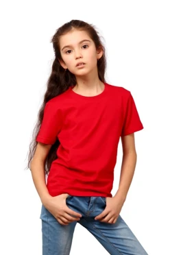 Футболка Классик детская (Stancolor), однотонная красная