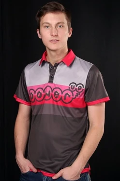 Поло Стар унисекс из примы с полной запечаткой "Power up"