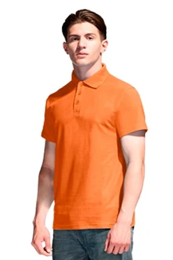 Поло Нэкст унисекс (Stan), однотонная оранжевая