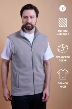 Жилет Браво флисовый без капюшона унисекс, однотонный