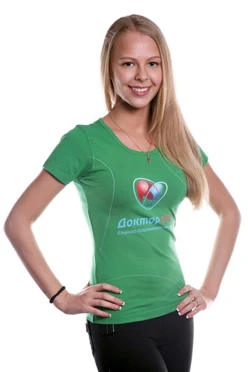 Футболка Премиум женская (Modern), однотонная "Доктор plus"