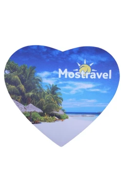 Коврик для мыши в форме сердца 3 мм, с полной запечаткой "Mostravel"
