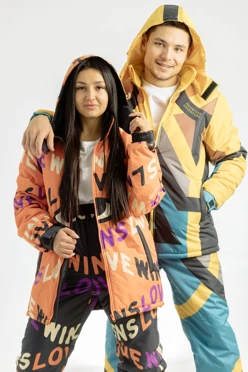 Куртка Арктик с капюшоном на синтепоне унисекс, с полной запечаткой