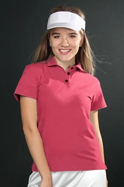 Поло Декстер женская, однотонная розовая