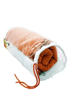 Плед Фантазия (в мешке из оксфорда и ПВХ) флисовый 155х170 см, однотонный оранжевый