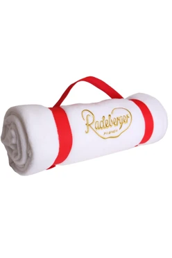 Плед Вдохновение (с ремешком) флисовый 155х170 см, однотонный "Radeberger"