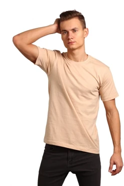 Футболка Премиум унисекс (Modern), однотонная бежевая