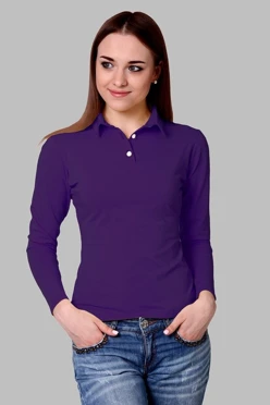 Лонгслив Декстер Плюс женский, однотонный фиолетовый