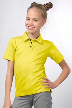 Поло Декстер детская, однотонная лимонная