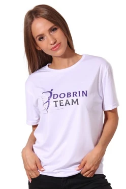 Футболка Астер из примы унисекс, однотонная "DOBRIN TEAM"