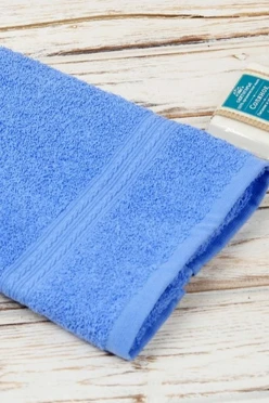 Полотенце махровое 40х70 см (Ituma), однотонное голубое