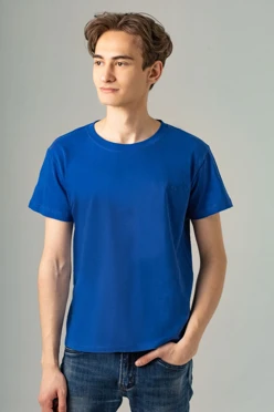 Футболка Мэдисон унисекс, однотонная синяя