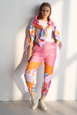 Спортивный костюм Стайлинг женский их футера с полной запечаткой