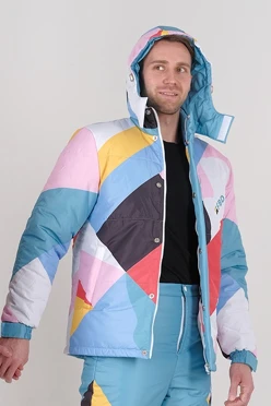 Куртка Винтер с капюшоном на синтепоне унисекс, с полной запечаткой