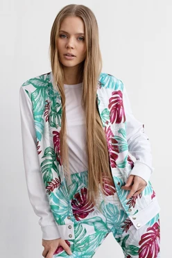 Бомбер Блэйд унисекс из адидаса с полной запечаткой "Deciduous"