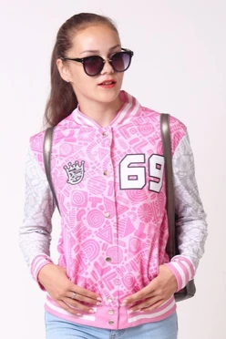 Бомбер Блэйд унисекс из футера с полной запечаткой "Ring 69"