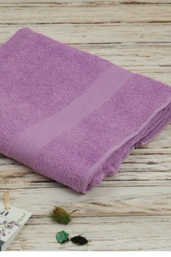 Полотенце махровое 70х140 см (Ituma), однотонное сиреневое