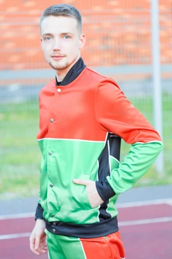 Бомбер Блэйд унисекс из адидаса с полной запечаткой "Olimp"