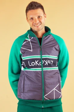 Толстовка Оскар из футера унисекс, с частичной запечаткой "Emerald"