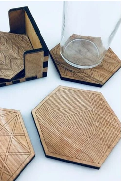 Подставка под кружку, шестиугольник, 9х9 см