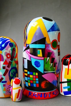 Матрешка с индивидуальной росписью, глянцевая, большая, 5 шт