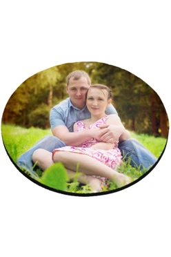 Коврик для мыши круглый 3 мм, с полной запечаткой "Пара"