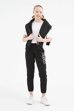 Спортивный костюм Кидс из футера детский, однотонный черный