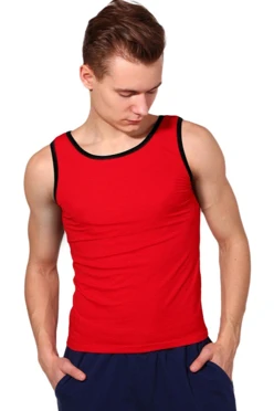 Майка Спорт унисекс, однотонная красная